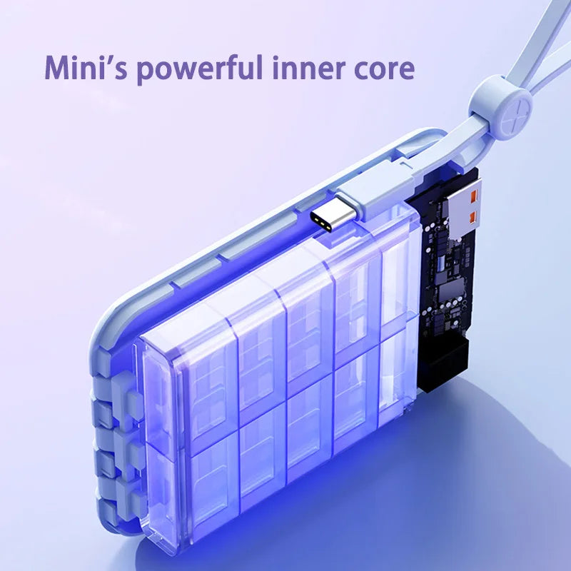 Xiaomi 100000mAh Large Capacity Power Bank Portable fast charging power bank with built-in 4 Cables Battery For IPhone Samsung