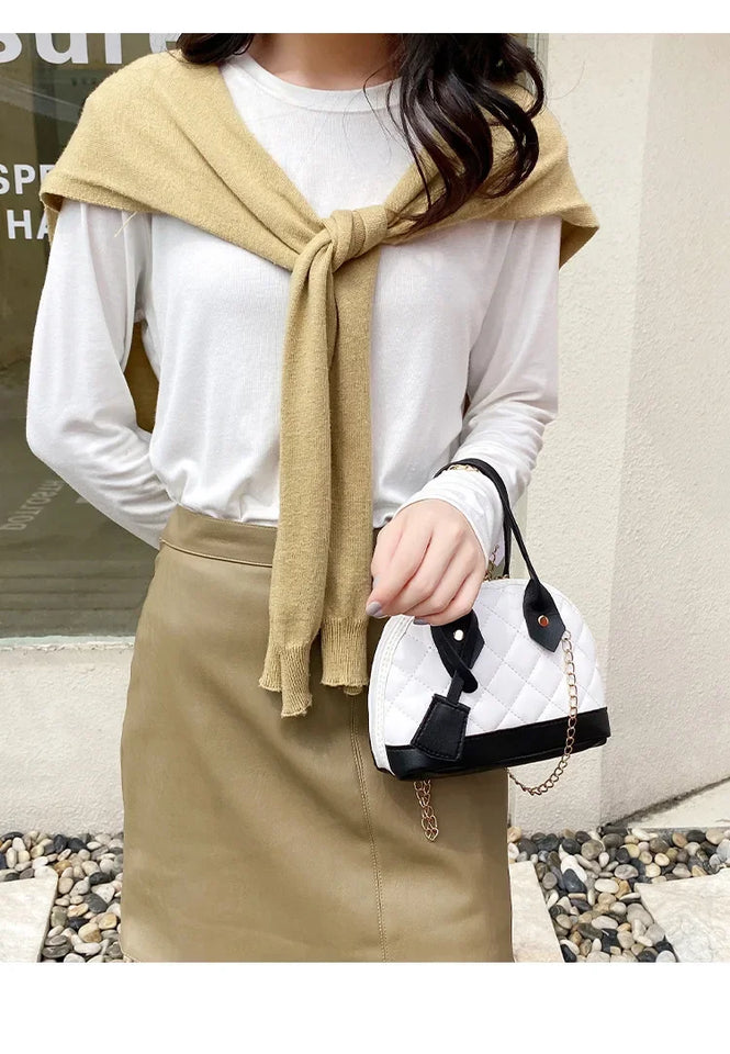 New Fashion Lingge Shell Bag Single Shoulder Messenger Bag