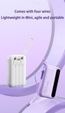 Xiaomi 100000mAh Large Capacity Power Bank Portable fast charging power bank with built-in 4 Cables Battery For IPhone Samsung