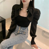 Office Lady Solid Color Patchwork Shirt