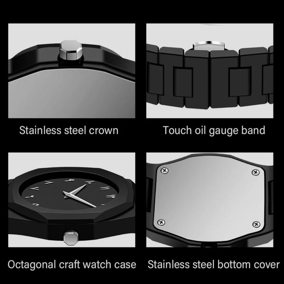 Noiraq™ Arabic Matt Black Watch | Limited Edition