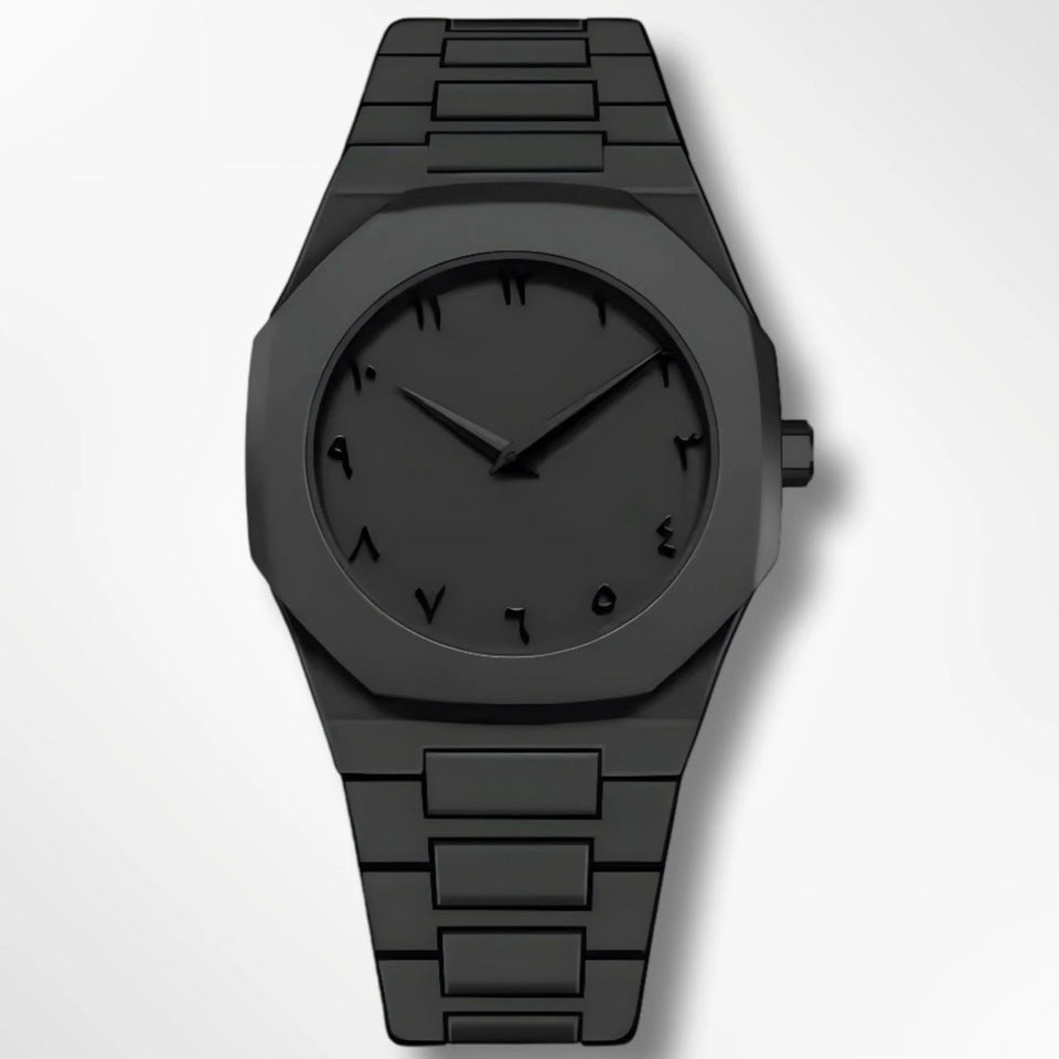 Noiraq™ Arabic Matt Black Watch | Limited Edition