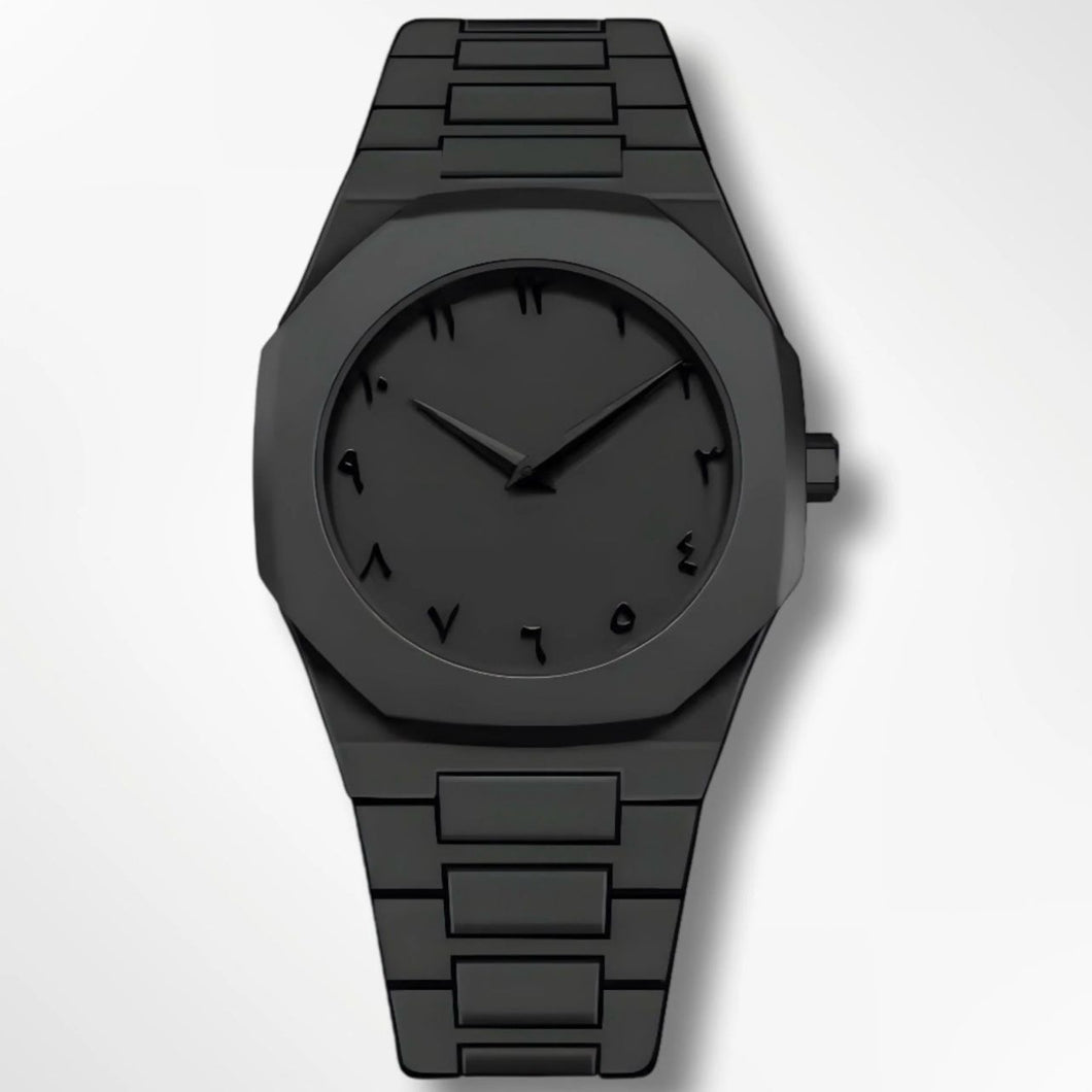 Noiraq™ Arabic Matt Black Watch | Limited Edition
