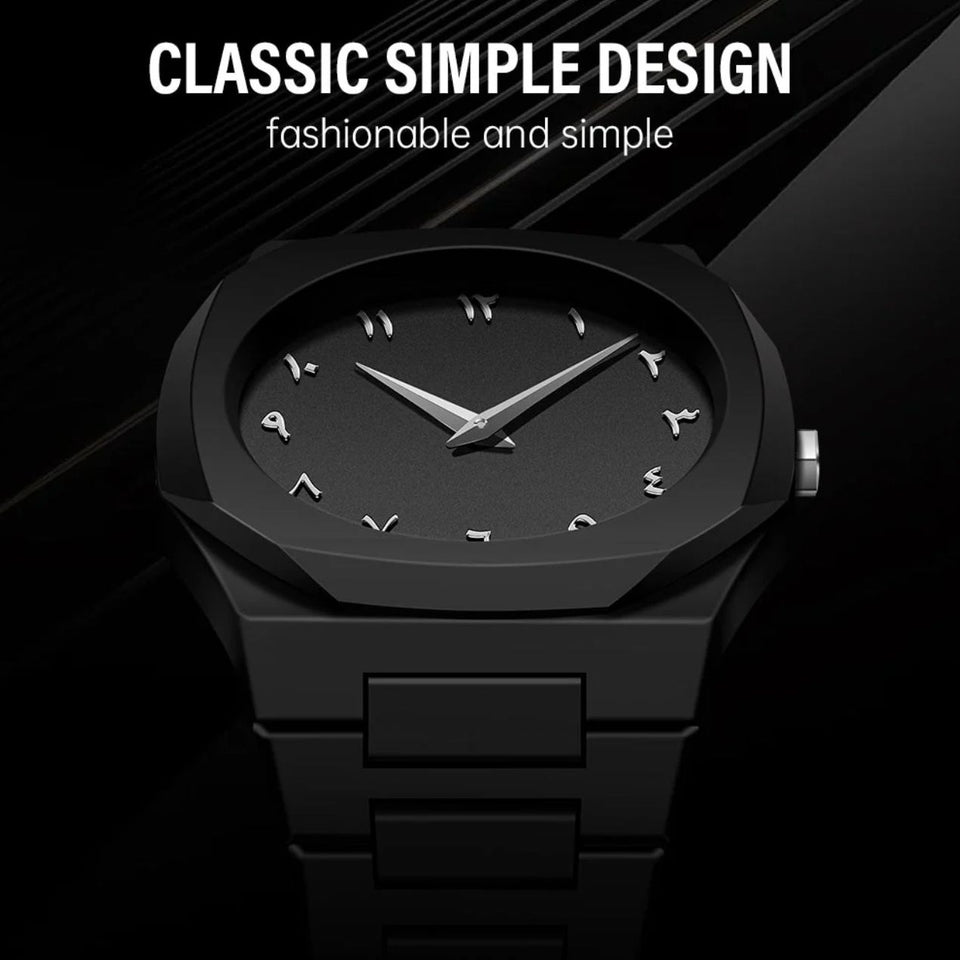 Noiraq™ Arabic Matt Black Watch | Limited Edition
